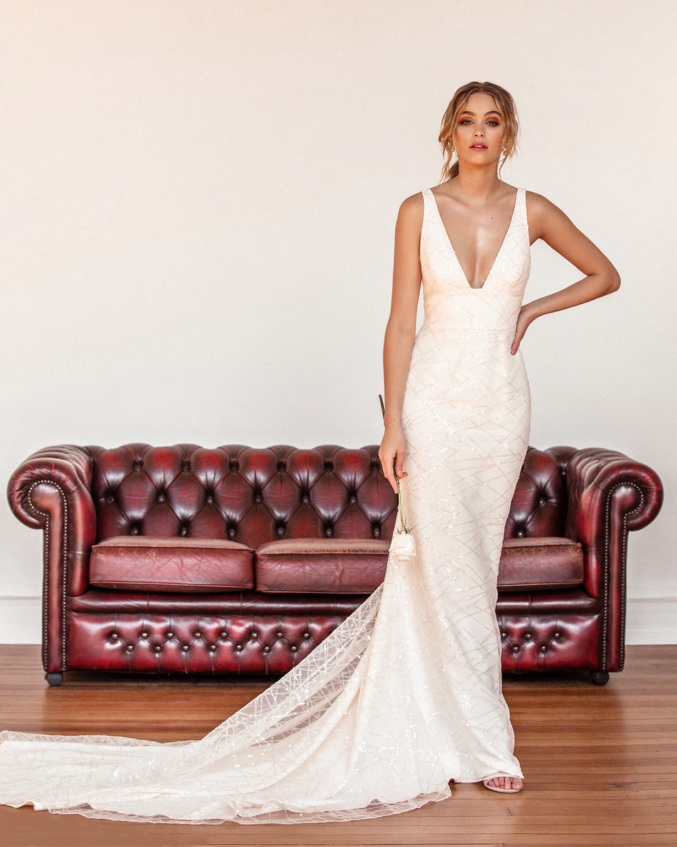 IT S LOVE SEQUIN TULLE Riva Bridal