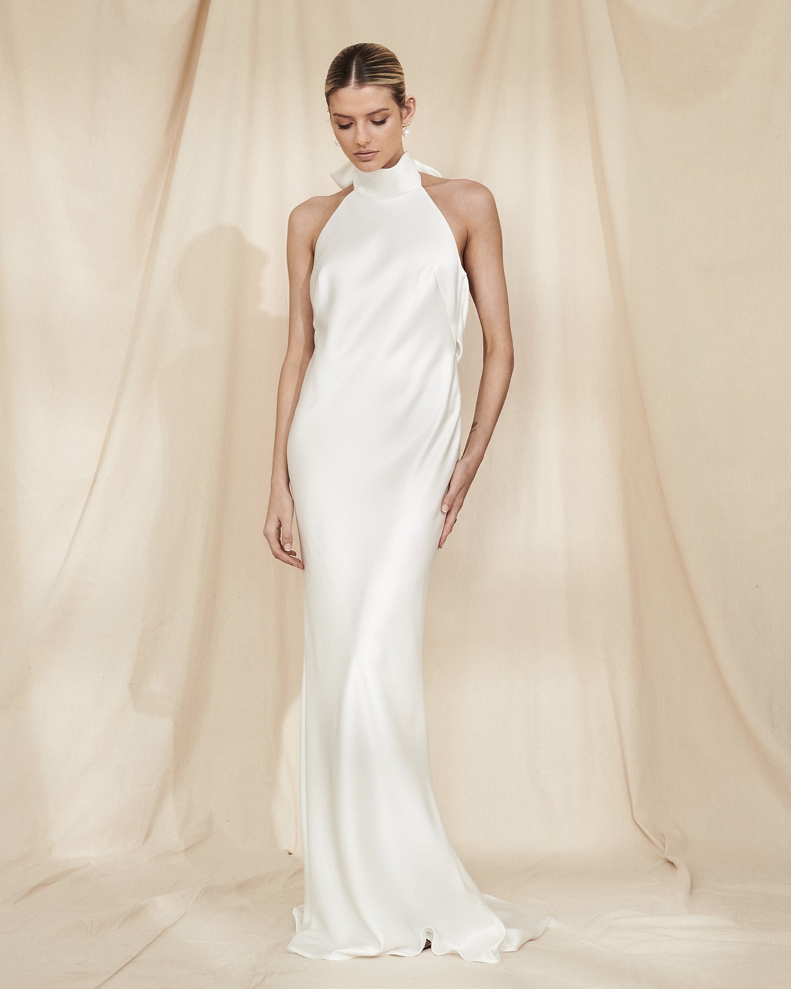 Satin halter wedding dress 60 photos - Astyledwedding.com Satin halter wedding dress 60 photos - Astyledwedding.com